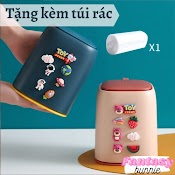 Thùng Rác Mini, Giỏ Đựng Rác Để Bàn Học, Bàn Văn Phòng Decor Trang Trí Phòng Đính Sticker Tiện Dụng