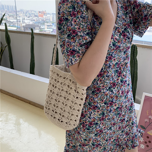 Title 2, Handmade Hemp Rope Braided Female Bag With Elas...