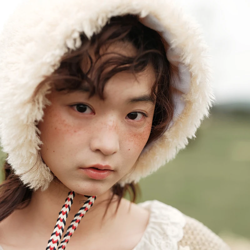Lamsbontmuts Japans schattig