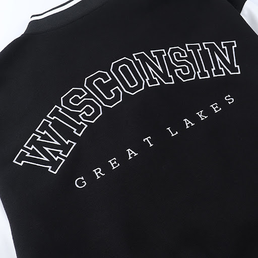Title 16, PU Stitching Contrast Loose Shoulder Baseball J...
