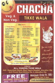 Chacha Tikka Wala menu 4