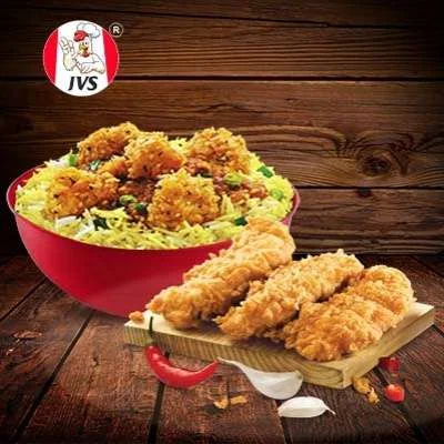 Chicken Popcorn Rice Bowl With Hot & Crispy Boneless (3 Pcs)