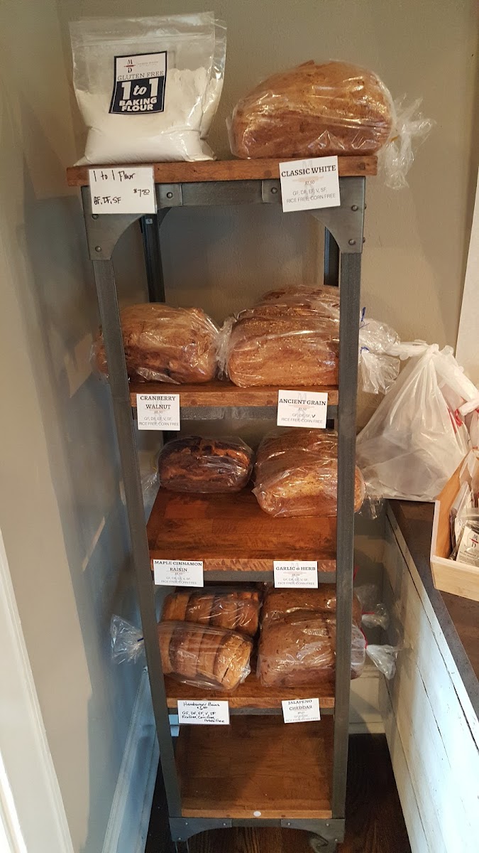 a nice variety of gluten free bread options