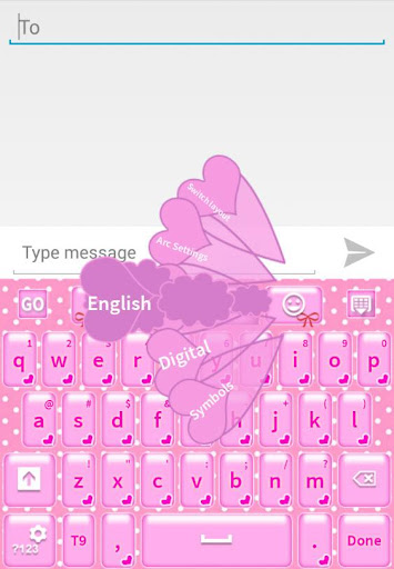 GO Keyboard Pink Heart