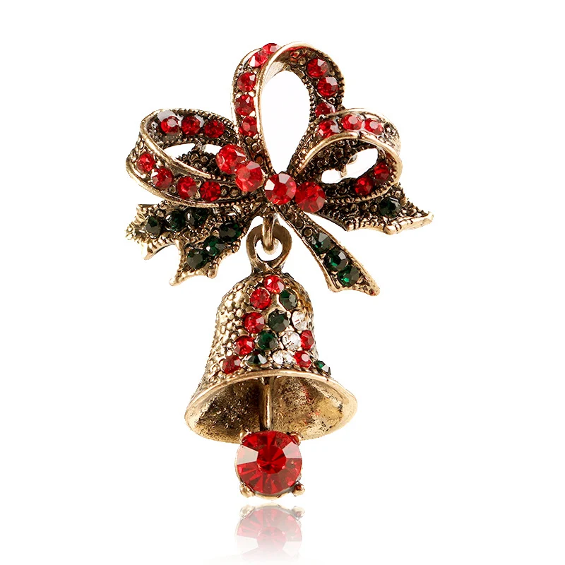 Creatieve kerstbel broche Een unieke feestelijke broche om je vakantie-look op te fleuren. Ideaal om cadeau te geven en de feestdagen te vieren.