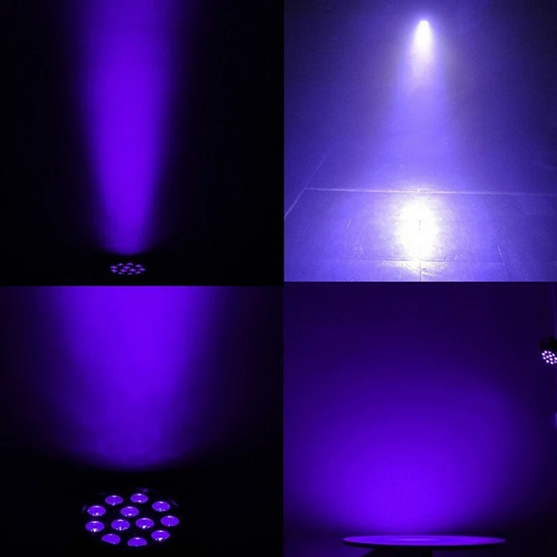 Projecteurs UV Par 12 pièces pour teinture de fond Créez des effets de lumière noire éclatants pour événements et décors spectaculaires