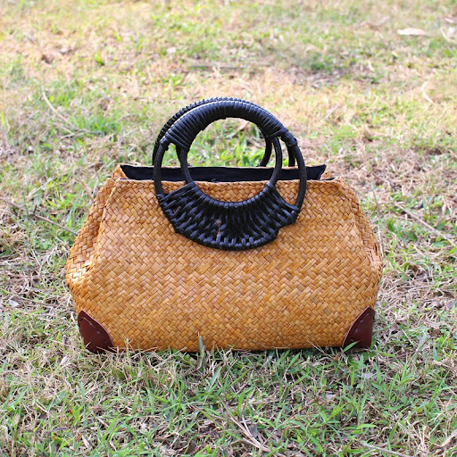 Title 5, Retro Travel Beach Bag, Hand-Woven Bag for Wome...