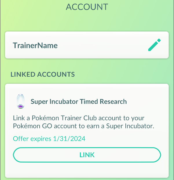 Get a Super Incubator and 1,000 Stardust when you link and validate your  Pokémon Trainer Club account – Pokémon GO