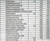 Cake Smith menu 2