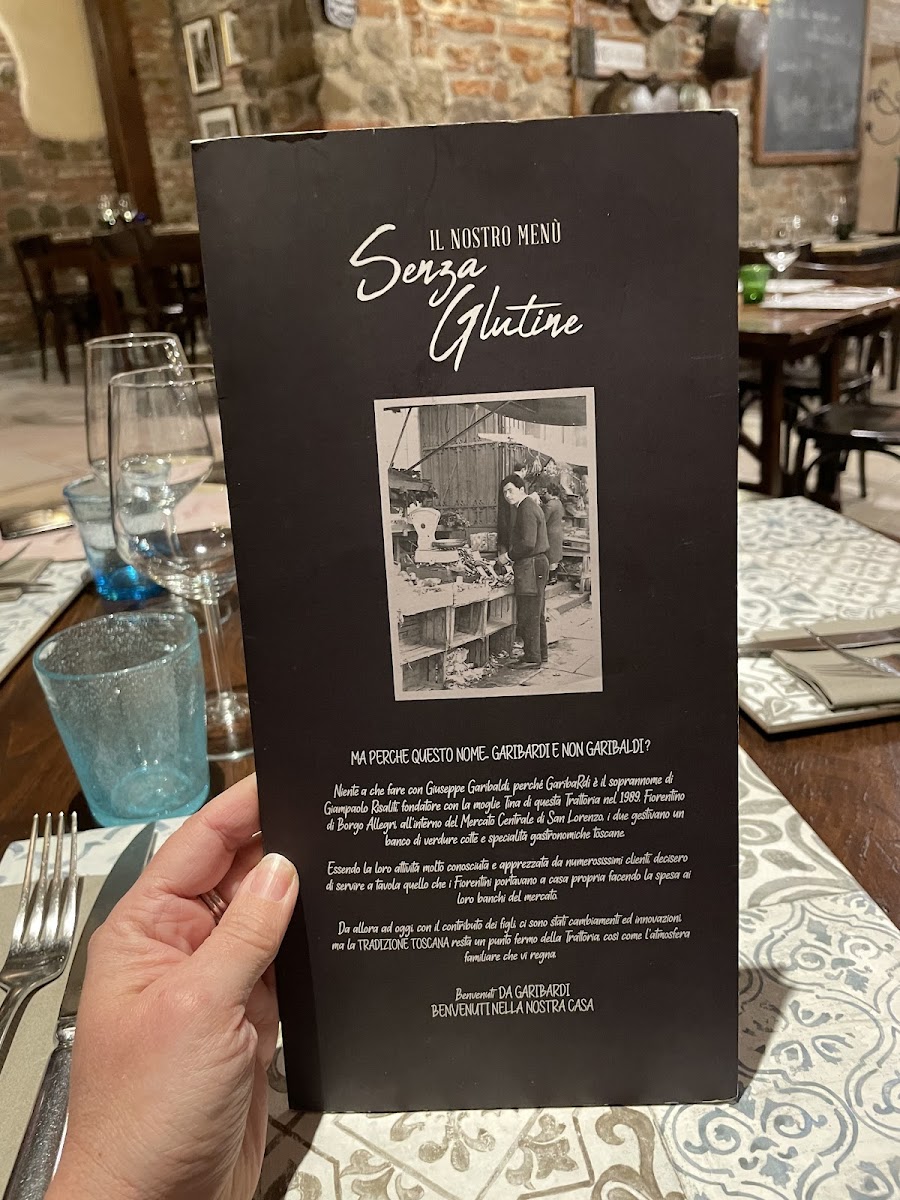 Gluten free menu