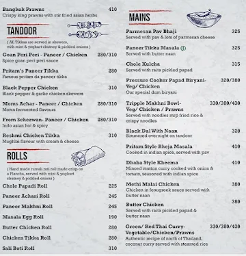 M.R.P. Asian Bistro menu 