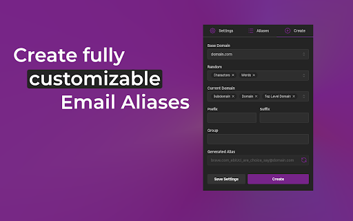 EAG: Email Alias Generator Extension