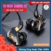 Tai Nghe Dây Nhét Tai Chống Ồn X6 Âm Thanh Siêu Bass Nghe Nhạc, Xem Phim, Chơi Game Cực Đã Tích Hợp Mic Lọc Âm, Jack 3.5