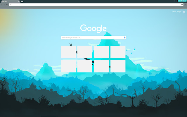 Light Blue Flat Landscape chrome extension