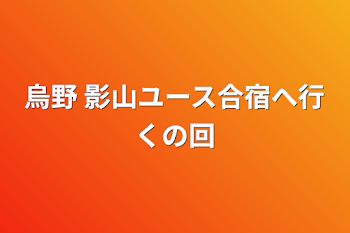 烏野  影山ユース合宿へ行くの回