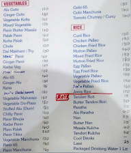 Delhi Durbar Restaurant menu 1