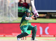 Faf du Plessis is bowled out during the third ODI match against Sri Lanka.