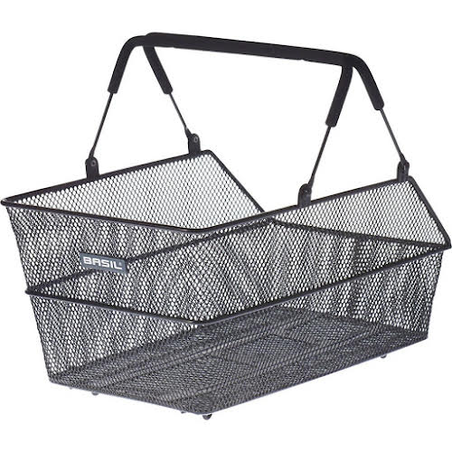 Basil Cento Rear Basket - Steel Black