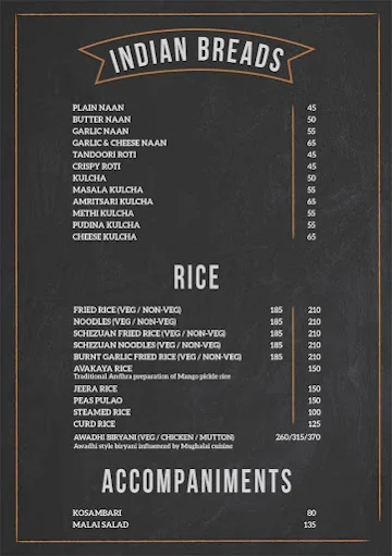 Nakkshatra menu 