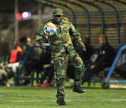  Lucky Nelukau (Coach) of Tshakhuma Tsha Madzivhandila FC during the  Nedbank Cup quarter final match between Tshakhuma Tsha Madzivhandila FC and SuperSport United at Thohoyandou Stadium on April 08, 2022 in Thohoyandou, South Africa. 