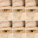 PEACE Gold Ring