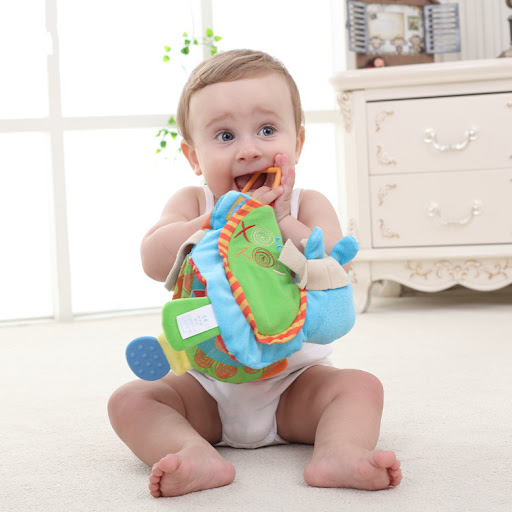 Title 8, Baby Multifunctional Cloth Book with Teether Ta...