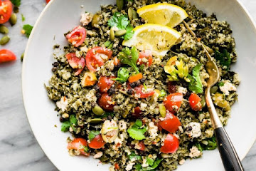 Greek Cauliflower Salad Bowls (Low Carb, Vegetarian)