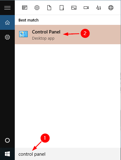 How to open Control Panel