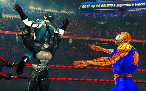 Superhero Wrestling Tag Team Ring Fighting Arena