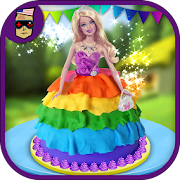 Rainbow Doll Cake Maker Chef  Icon