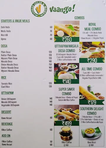 Vaango! menu 