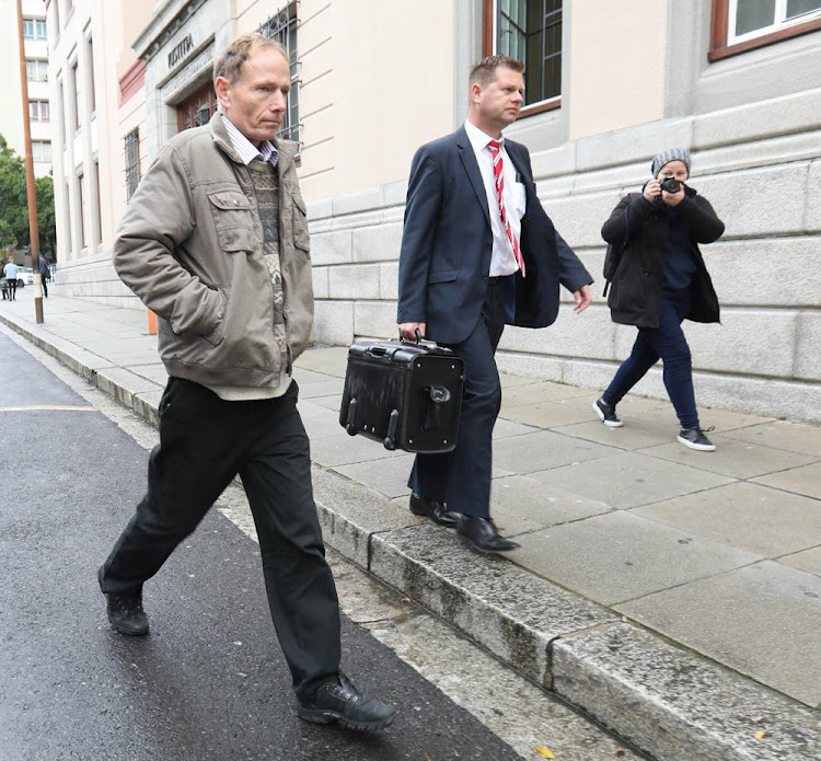 Professor Sean Davison leaves Cape Town Magistrate’s Court on Wednesday September 19‚ 2018‚ with his attorney‚ Joshua Greeff.