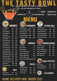 The Tasty Bowl menu 1