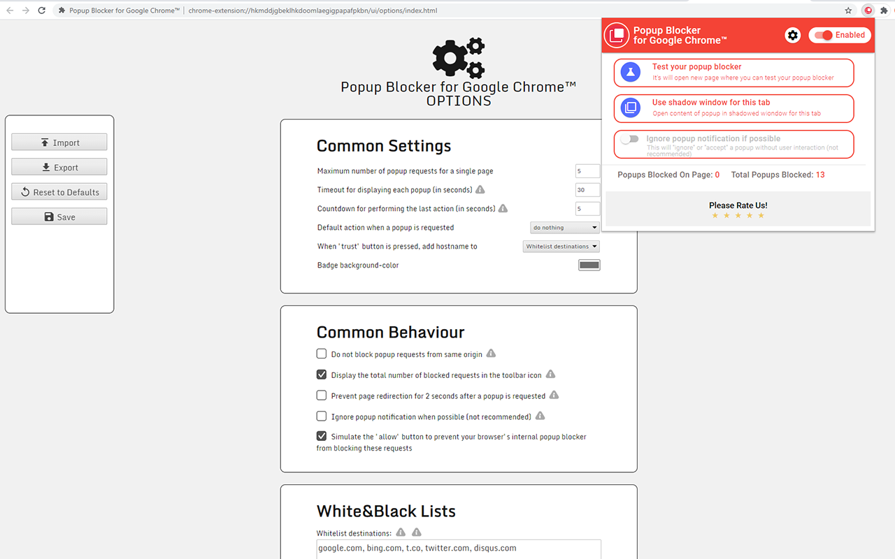 Popup Blocker for Google Chrome™ Preview image 2