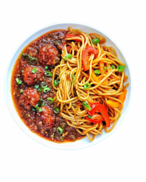 Gobi Manchurian Noodles Bowl