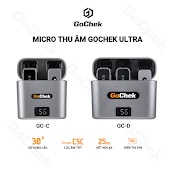 Bộ Micro Thu Âm Không Dây Gochek. Kèm Hộp Sạc. Khử Tiếng Ồn Phù Hợp Livestream/ Quay Video/ Ghi Âm | Cho Điện Thoại |Gc - 