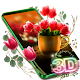 Download 3D Red Tulip Flower Parallax Theme For PC Windows and Mac