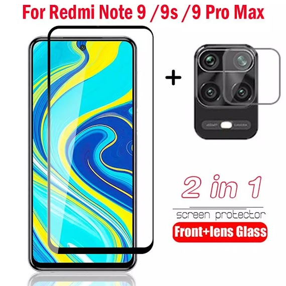 Kính Cường Lực Bảo Vệ Màn Hình Và Camera Sau Cho Redmi Note 9S / 9 / 9 Pro / 9 Pro Max