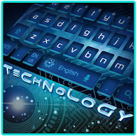 Blue Technology Keyboard Theme