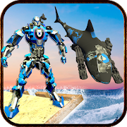 US Police Underwater Shark: Transform Robot Games  Icon