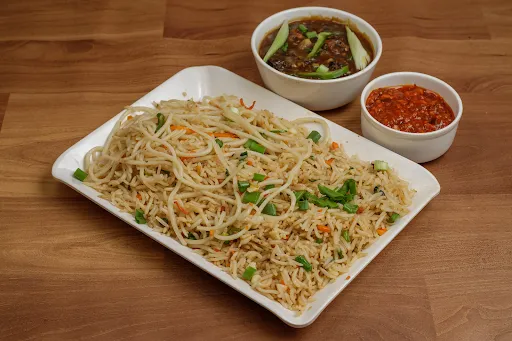 Combination Rice With Manchurian Gravy
