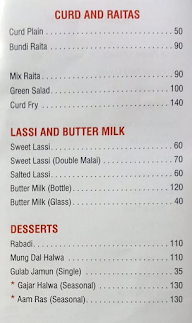 Hotel Bhagat Tarachand Original menu 5