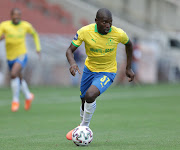 Aubrey Modiba of Mamelodi Sundowns during the DStv Premiership match between Baroka and Mamelodi Sundowns at Peter Mokaba Stadium. 