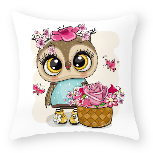 Title 9, Cute Owl Peach Skin Pillow Case. Soft, comforta...