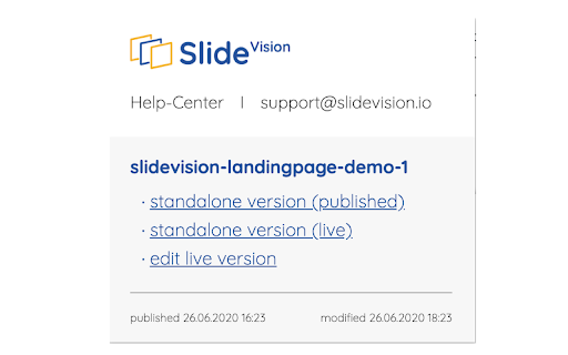 SlideVision - Slider Info