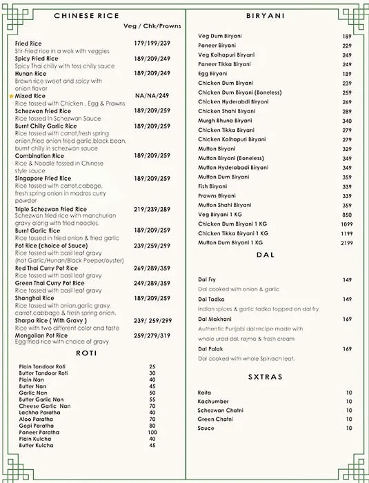 Goregaon Kitchen menu 