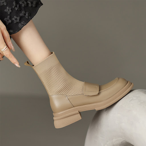 Title 6, Womens Fashion Simple Thick Heel Stretch Thin ...
