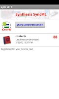 SyncML Client (Contacts only) Screenshot