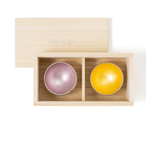 金箔 Kuzushi - Yure - ミニ 淡桜・金箔セット（桐箱入）｜錫製雑貨・酒器の