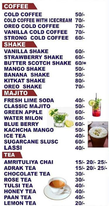 Organic Chai Wallah menu 